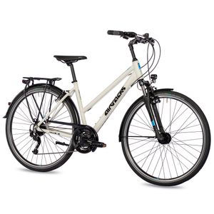 Airtracks Damen Trekking Fahrrad 28 Zoll Trekkingrad TR.2825L Shimano 24 Gang Alivio RD-M3100 SGS Shadow Weiß(48cm (Körpergröße 155-170cm))