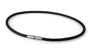 Phiten RAKUWA X50 HIGH-END III Leather Touch Halskette, Farbe:schwarz