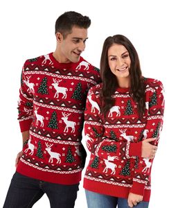 UglyXmas Weihnachtspullover Damen & Herren Christmas Sweater "Weihnachtsrot" Größe M