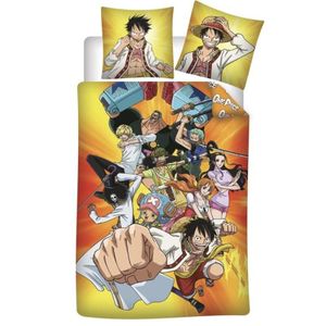 Anime One Piece Ruffy Jungen Bettwäsche 2tlg. Set 135-140x200 65x65 Baumwolle