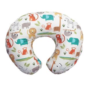 Stillkissenbezug für Neugeborene U-förmig dehnbar austauschbar und Kissenbezug,Animal Park pillowcase