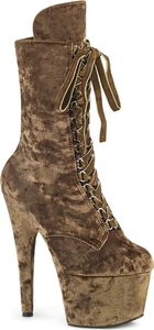 ADORE-1045VEL Damen Booties von Pleaser, Khaki  , EU 35, US 5