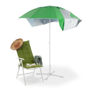 parasol plażowy relaxdays muszla plażowa zielony