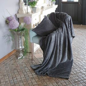 Súprava plyšových prikrývok - XXL plyšová deka 180x220cm - vrátane 45x45cm dekoračného vankúša so snímateľným poťahom - veľká obývacia deka na maznanie, plyšová deka na pohovku
