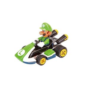 Carrera Mario Kart 8 Luigi Modellauto grüner Flitzer 1:43 mit Rückziehmotor Fensterbox