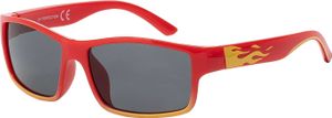 Jungen Mädchen Kinder Sonnen Brille Designer Modern mit Flammen Motiv 30555 Rot