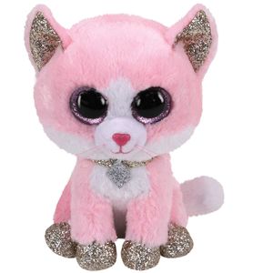 Ty Fiona Pink Cat Beanie Boo - Reg