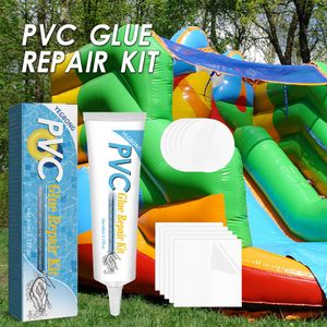 Pool Reparaturset für Schwimmbad, Schlauchboot/Spielzeug, PVC-Kleber + 10 Transparenter Flicken