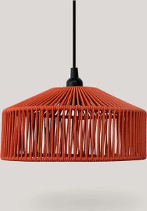 Hängeleuchte außen Seil Lampenschirm E27 IP54 rund Ø 30 cm Schwarz Terracotta Modern Außenleuchte Garten Hängelampe Balkon Hängeleuchte außen Seil Lampenschirm E27 IP54 rund Ø 30 cm Schwarz Terracotta Modern Außenleuchte Garten Hängelampe Balkon