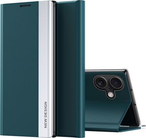 iPhone 16 Plus Pouzdro, Magnetické PU Kožené Pouzdro s Funkcí Stojánku pro iPhone 16 Plus Zelený