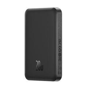 Baseus Mini-Powerbank 5000 mAh 20 W + USB-C-Kabel (20 V/3 A) – Schwarz