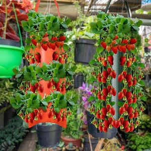 2er Pack Wandbehang Pflanzsäcke Tomaten-/Erdbeer-/Kartoffel-/Chili-Blumen-Pflanztasche Pflanzen tüten Wachsen Topf Pflanzer