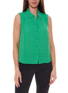 Tom Tailor Damen Blusen-Top Sommer-Shirt mit Kent Kragen 54216023 Grün, Größe:XS