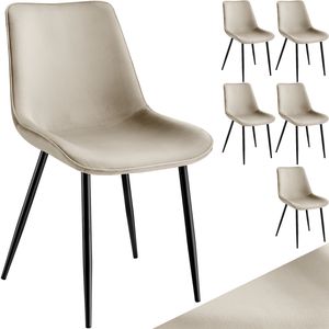 6er Set Stuhl Monroe gepolstert, in Samtoptik 48 x 59 x 82,5 cm