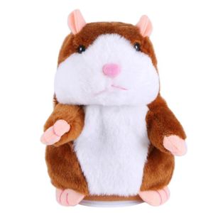 ["18 cm Sprechende Plüschtier Hamster Wiederholt Elektronische Haustiere Spielzeug Für Baby Kinder Wiederholt-Funktion Talking Plüschhamster, hellbraun"],