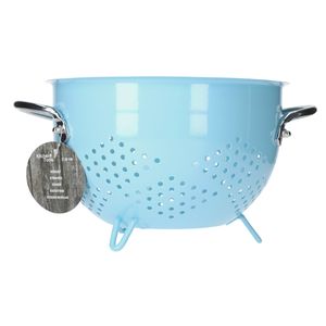 Seiher groß Ø 200 mm Koch-Sieb Nudelsieb Küchen-Zubehör - Verschiedene Farben, Farbe:blau