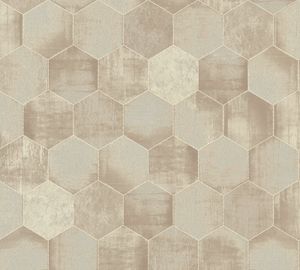 A.S. Création Vliestapete Materials Tapete beige metallic 10,05 m x 0,53 m 363301 36330-1