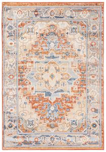 Orientalisch - Vintage Teppich - Kurzflor - Weich Teppich für Wohnzimmer, Schlafzimmer, Esszimmer -  Wohnzimmerteppich – Kurzflorteppich - Terracotta 160 x 230 cm