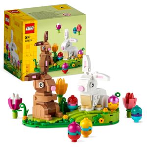 LEGO 40523 Osterhasen-Ausstellungsstück Oster-Spielzeug, ein Oster-Geschenk zum Basteln für Kinder oder als Deko