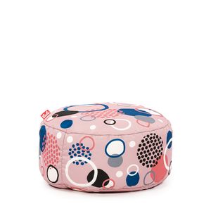 Tuli Pouf Sitzsack Nicht abnehmbarer Bezug - Polyester Muster Kreis Rosa