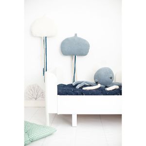 Plyšová hračka Háčkovaná OCÉANO Modrá bílá chobotnice Medúza 40 x 95 x 8 cm 3 kusy