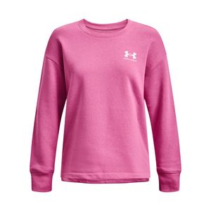 UNDER ARMOUR Rival Fleece Oversize Crew Sweatshirt Damen 659 - pink edge/white/white L