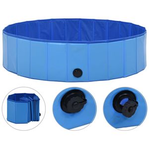 vidaXL Skladací bazén pre psov Modrý 120 x 30 cm PVC