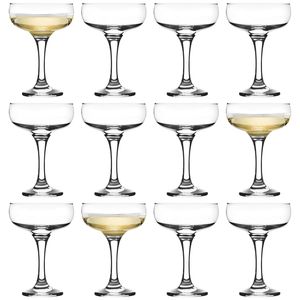 12x klar 240ml Misket Champagner Cocktail-Untertassen - Spülmaschine Safe Klassische Party Bar Espresso Martini Coupe Glasing-Set - von lav - von lav