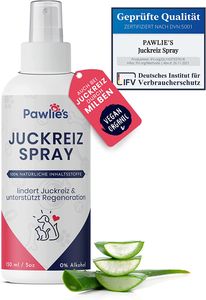 Pawlie's Juckreiz Spray für Hunde & Katzen, Mittel gegen Juckreiz bei Hunden durch Milben, Juckreiz Hund, Milben Spray Hund, Anti Juckreiz Hund