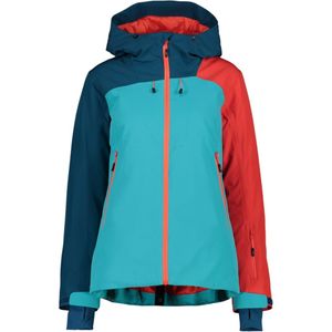 CMP Damen Outdoorjacke Funktionsjacke Skijacke Jacket Fix Hood Unlimitech, Farbe:Mehrfarbig, Größe:36, Artikel:-E726 lagoon