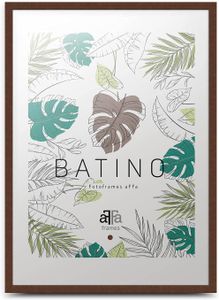 aFFa frames, Batino, Bilderrahmen aus Holz, Hell, Rechteckig, mit Acrylglasfront, HDF-Hintergrund, Braun, 50x70 cm
