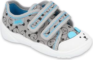 BEFADO Mädchen  Sneakers Teddybär Klettverschluss Grau 22