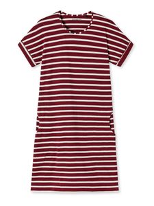 Schiesser Nacht-hemd schlafmode sleepwear nachtwäsche Essential Stripes bordeaux 48
