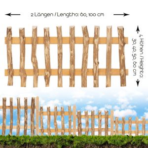 Beeteinfassung Holz · Höhe 60cm x Breite 60cm · viele Größen · Beetbegrenzung · Lattenzaun · Gartenzaun Haselnuss · Rasenkante