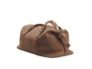 HAROLD´s Antic Saddle Reisetasche Natur Braun Tasche mit Henkelgriff und Schultergurt Rindsleder