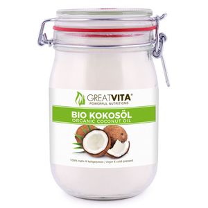 GreatVita | Kokosöl 1000 ml, nativ & kaltgepresst zum Kochen & Backen
