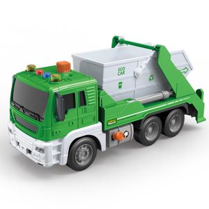 Müllauto Spielzeug ab 2 3 4 jahre, Müllabfuhr Spielzeug mit Sound und Licht, 1:16 LKW Spielzeug Grün Müllwagen Spielzeug, kinder spielzeug ab 3 4 5 jahre  jungen