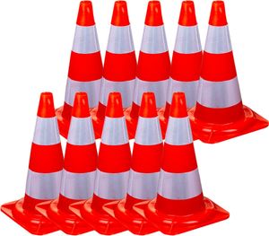 Pylonen Verkehrsleitkegel 50cm Warnkegel Markierungshut Kegel Absperrung 10x