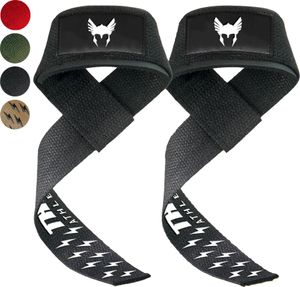 Thor Athletics Lifting Straps - Extra Grip - Príslušenstvo pre silový tréning - Powerlifting Straps - Deadlift Straps - Black - E-kniha v balení