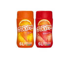 Cedevita Orange/Cedevita Blutorange (narandza/crvena narandza) 9 Vitamine, Instant Pulver Vitamin Getränke Mix 2 x 455g, macht 12L Saft alkoholfreie