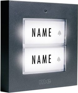m-e Klingelplatte KTB-2A, beleuchtet, anthrazit, 12 V/1A