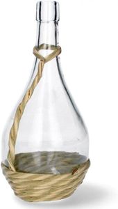 2L Flasche + EKO Korb GLASBALLON Weinballon GLASFLASCHE Flasche Gallone