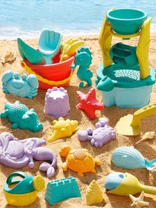 21 Stück Strandspielzeug für Kinder, Sandspielzeug Set, inklusive Eimer, Schaufel, Sandform, Gießkanne und anderen Spielzeugen