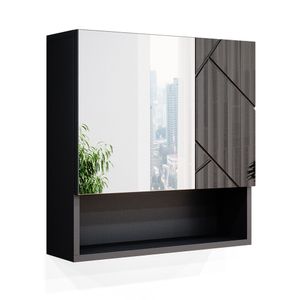 Vicco Bad Spiegelschrank Irma, 54 x 55 cm, Anthrazit Hochglanz