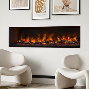 muenkel design wall fire electronic PRO [Opti-myst Elektrokamineinsatz Wandeinbau]: 1650 mm - mit Dekoholz - 2.000 Watt Heizleistung - Wasserleitung
