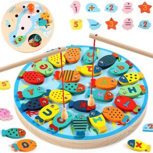 Rollenspiel Spielzeug Kids Electric Musical Fishing Toy mit 24 Fischen 