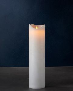 Sirius Sara Exclusive LED Kerze 10 x 40 cm Echtwachs weiß