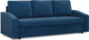 Sofa 3-Sitzer  mit Schlaffunktion,  Cord - Dunkelblau