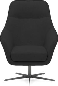 Relax Collection Drehstuhl CUBO – Komfortabler Sessel Drehfunktion Modernes Design Drehfunktion Perfekt für Büro Wohnzimmer und Relaxzonen 76x97x76 cm, Farbe: Schwarz