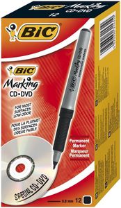 Bic 12Szt Marker Permanent Cd/Dvd Czarny /310